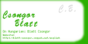 csongor blatt business card